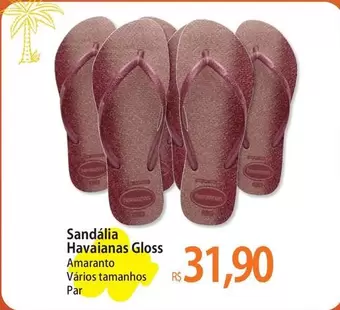 Oferta de Havaianas - Sandália  Gloss por R$31,9 em Atacadão