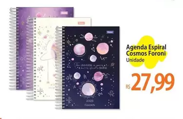 Oferta de Foroni - Agenda Espiral Cosmos por R$27,99 em Atacadão