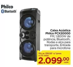 Oferta de Philco - Caixa Acústica PCX20000 por R$2099 em Carrefour