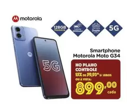 Oferta de Motorola - Smartphone G34 por R$899 em Carrefour