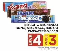 Oferta de Nestlé - Biscoito Recheado Bono, Negresco, 90G Ou Passatempo, 130G em Carrefour