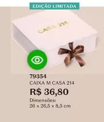 Oferta de Casa - Caixa M por R$36,8 em O Boticário