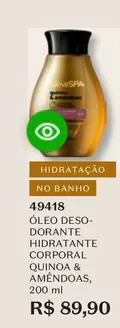 Oferta de O boticario - Óleo Deso-dorante Hidratante Corporal Quinoa & Amêndoas por R$89,9 em O Boticário