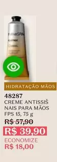 Oferta de Creme Antissis Nais Para Maos por R$39,9 em O Boticário