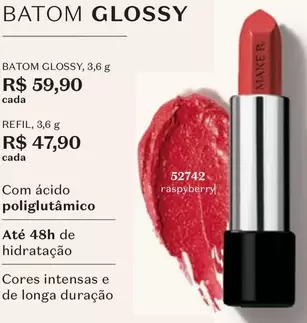 Oferta de Batom Glossy por R$59,9 em O Boticário