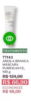 Oferta de Argila Branca Mascara Purificante por R$66,9 em O Boticário