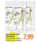 Oferta de Strawplast - Taça Descartável Strawplast por R$7,99 em Atacadão