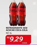 Oferta de Coca-Cola - Refrigerante Sem Açúcar por R$9,29 em Assaí Atacadista