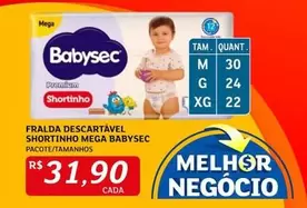 Oferta de Mega - Fralda Descartável Shortinho Mega por R$31,9 em Assaí Atacadista