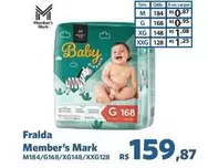 Oferta de Member's Mark - Fralda por R$159,87 em Sam's Club