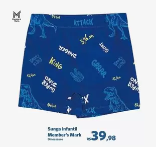 Oferta de Attack - Sunga Infantil Member's Mark por R$39,98 em Sam's Club