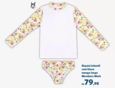 Oferta de Biquínfi Infantil Com Blusa Manga Longa por R$79,98 em Sam's Club