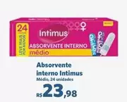 Oferta de Intimus - Absorvente Interno por R$23,98 em Sam's Club