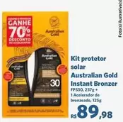 Oferta de Australian Gold - Kit Protetor Solar Instant Bronzer por R$89,98 em Sam's Club