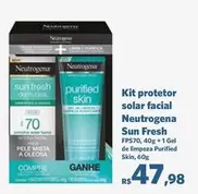 Oferta de Neutrogena Sun Fresh - Kit Protetor Solar Facial por R$47,98 em Sam's Club