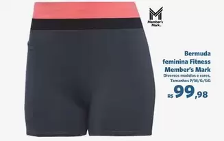 Oferta de Member's Mark - Bermuda Feminina Fitness por R$99,98 em Sam's Club