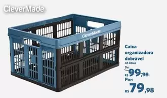 Oferta de Caixa Organizadora Dobrável por R$79,98 em Sam's Club