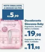 Oferta de Giovanna Baby - Desodorante por R$19,98 em Sam's Club