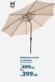 Oferta de Ombrelone Central De Aluminio por R$399,98 em Sam's Club