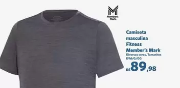 Oferta de Member's Mark - Camiseta Masculina Fitness por R$89,98 em Sam's Club