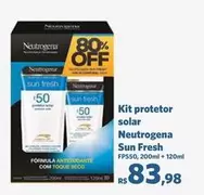 Oferta de Neutrogena - Kit Protetor Solar Sun Fresh por R$83,98 em Sam's Club