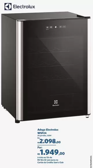 Oferta de Electrolux - Adega  Wsf24 por R$1949 em Sam's Club