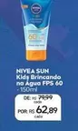 Oferta de Nivea Sun - Kids Brincando Na Agua Fps 60 por R$62,89 em Drogal