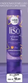 Oferta de Salon Line - Condicionador Meu Liso Matizador Loiro por R$18,89 em Drogal