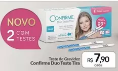 Oferta de Confirme - Teste De Gravidez Duo Teste Tira  por R$7,9 em Drogal