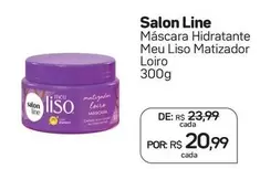 Oferta de Salon Line - Máscara Hidratante Meu Liso Matizador Loiro por R$20,99 em Drogal