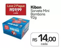 Oferta de Kibon - Sorvete Mini Bombons por R$14 em Drogal