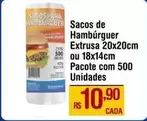 Oferta de De   - Sacos De Hamburguer por R$10,9 em Max Atacadista