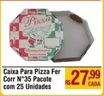 Oferta de Pacote - Caixa Para Pizza Fer Corr N°35  Com 25 Unidades por R$27,99 em Max Atacadista