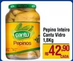 Oferta de Cantu - Pepino Inteiro Vidro por R$42,9 em Max Atacadista