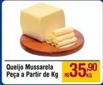 Oferta de De   - Queijo Mussarela Peça A Partir De Kg por R$35,9 em Max Atacadista