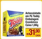 Oferta de Toddy - Achocolatado Em Pó Embalagem Econômica Caixa 1,8kg por R$31,9 em Max Atacadista