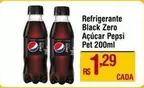 Oferta de Pepsi - Refrigerante Black Zero Açúcar por R$1,29 em Max Atacadista