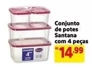 Oferta de De   - Conjunto De Potes por R$14,99 em Mercado Extra