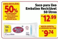 Oferta de De   - Saco Para Lixo Embolixo Reciclavel por R$12,99 em Mercado Extra