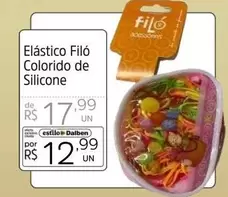 Oferta de Filó - Elástico Colorido De Silicone por R$12,99 em Supermercado Dalben