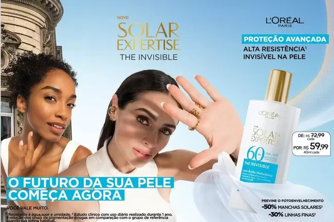 Oferta de L'Oreal Paris - Solar Expertise The Invisible por R$59,99 em Drogal