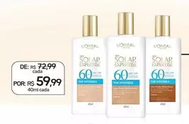 Oferta de L'Oréal - Solar Expertise por R$59,99 em Drogal