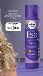 Oferta de Salon Line - Shampoo Meu Liso Matizador Loiro por R$16,85 em Drogal