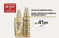 Oferta de Pantene - Óleo Milagroso/Spray Protetor Termico por R$41,89 em Drogal