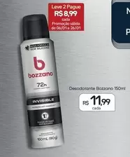 Oferta de Bozzano - Descodorante por R$11,99 em Drogal