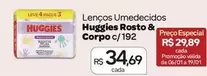 Oferta de Huggies - Lenços Umedecidos Rosto & Corpo por R$34,69 em Drogal