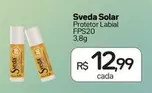 Oferta de Sveda Solar - Protetor Labial FPS20 por R$12,99 em Drogal