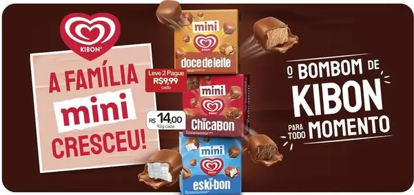 Oferta de Kibon - Mini Doce De Leite por R$14 em Drogal