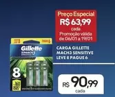 Oferta de Gillette - Carga Mach3 Sensitive por R$90,99 em Drogal