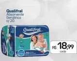 Oferta de Qualifral - Absorvente Geriátrico por R$18,99 em Drogal